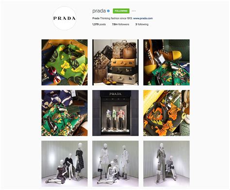 social media of prada|prada instagram page.